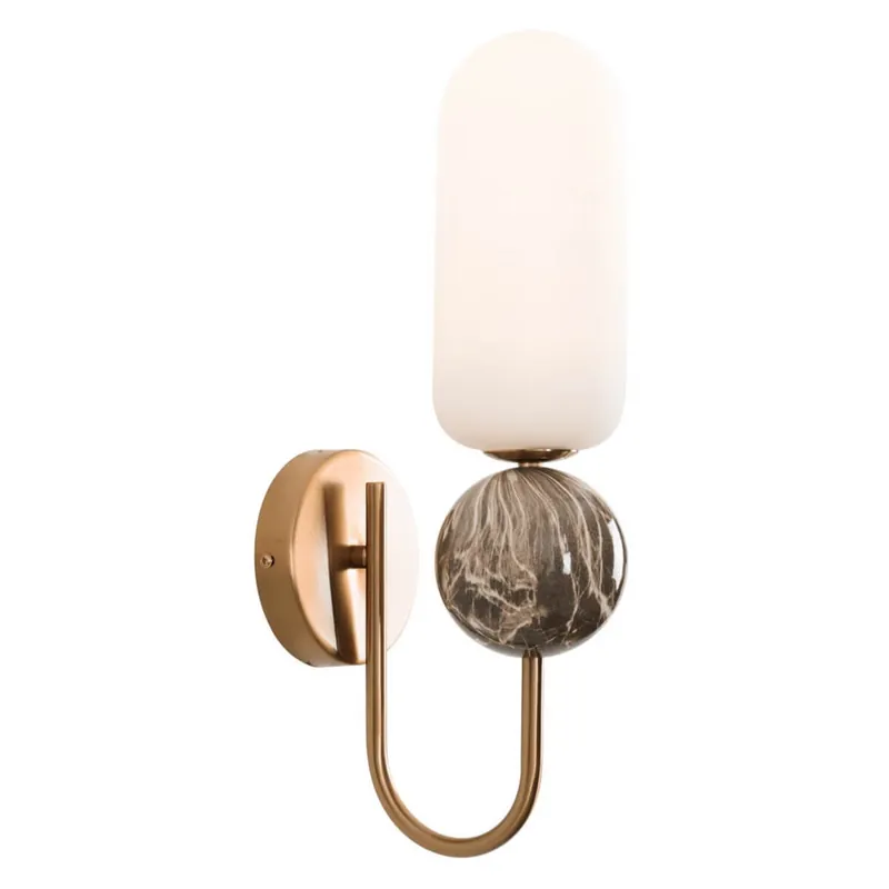 Przyścienna lampa na przedpokój NOVA W0380 Maxlight owalna złoty biały Kup teraz