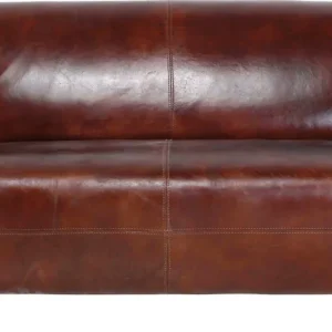 Ekspresowa dostawa Sofa niska brązowa ze skóry naturalnej 176 x 83 cm