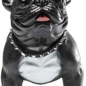 Premium Figurka dekoracyjna czarna bulldog 50x24 cm