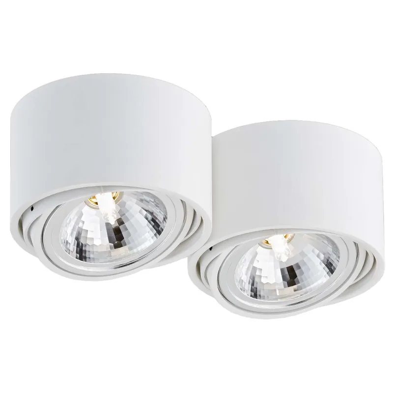 Hit cenowy Spot sufitowy LUMOS 2 70252201 Kaspa regulowany downlight metalowy biały