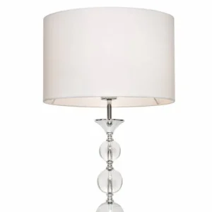 Lampa stołowa Rea RLT93163-1W nowoczesna oprawa w kolorze srebrnym z białym abażurem ZUMA LINE Zamów teraz