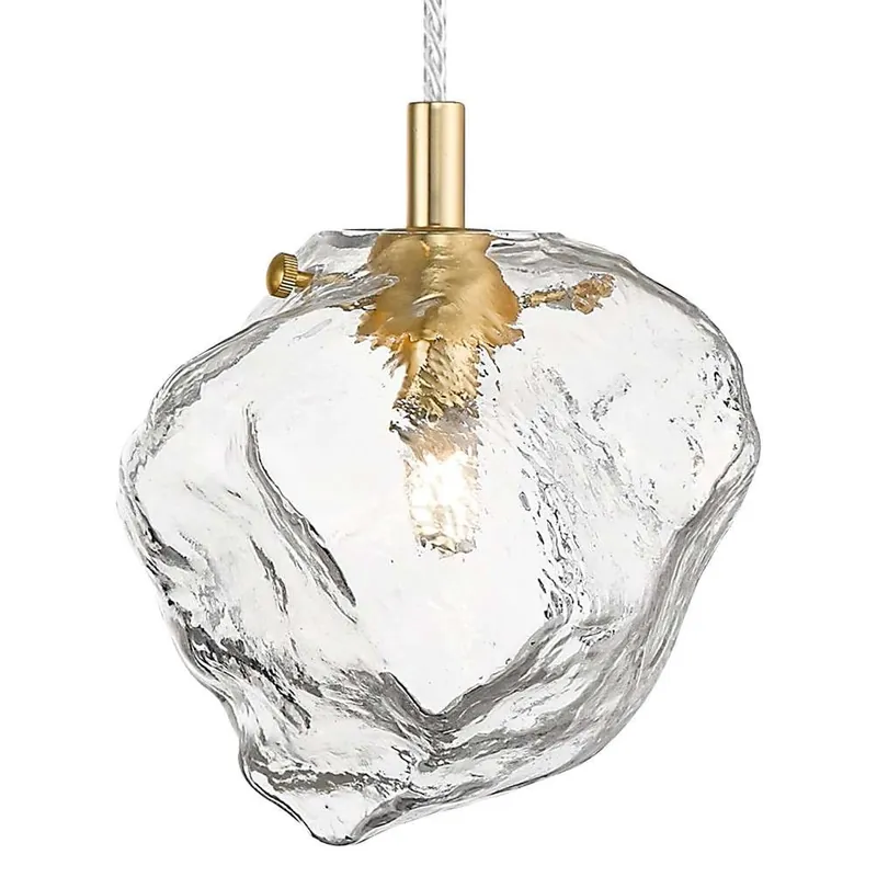 Tylko do końca tygodnia Lampa wisząca ROCK P048801FU8AC szklana kamień złoty przezroczysty