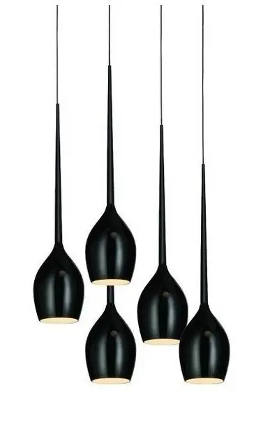 Premium Lampa wisząca Izza 5 AZ0312 AZzardo czarna oprawa w nowoczesnym stylu