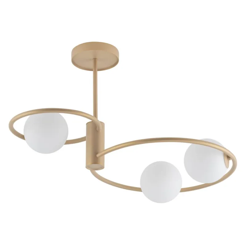 Ostatnie sztuki Lampa sufitowa do jadalni Aqua 33467 Sigma rings balls beżowa złota