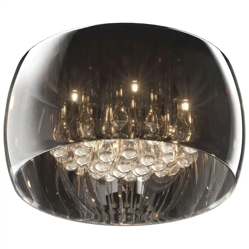 Bezpieczne zakupy Lampa sufitowa CRYSTAL C007605LF4FZ szklana glamour chrom przezroczysta
