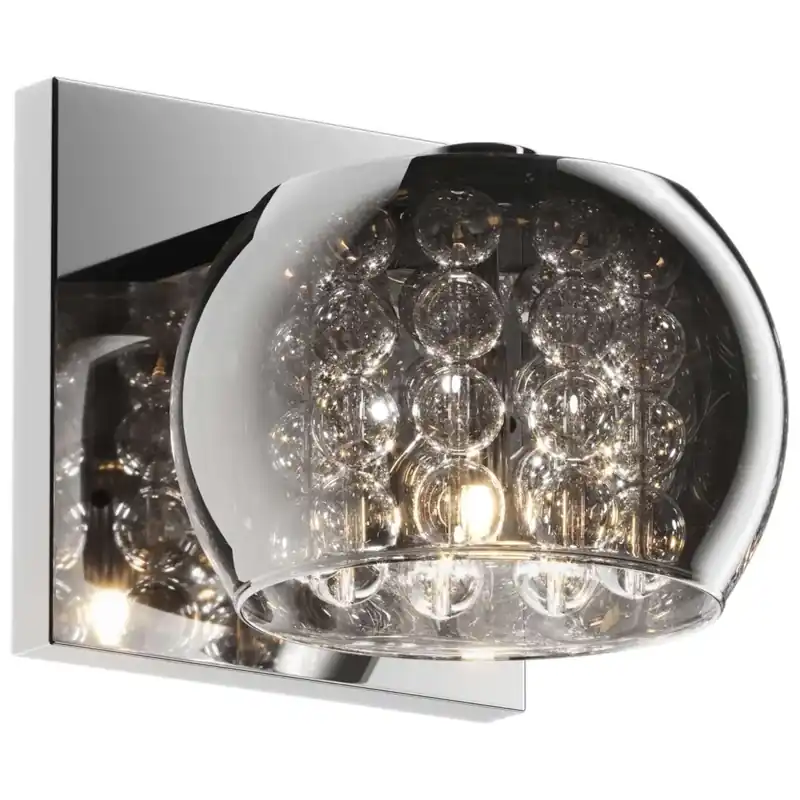 Szklany kinkiet z kryształkami CRYSTAL W007601AB5FZ glamour chrom Wyprzedaż