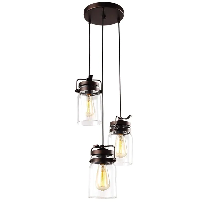 Loftowa LAMPA wisząca Raven K8004A3 Kaja szklana OPRAWA skandynawski ZWIS kaskada przezroczysta brązowa Oferta limitowana