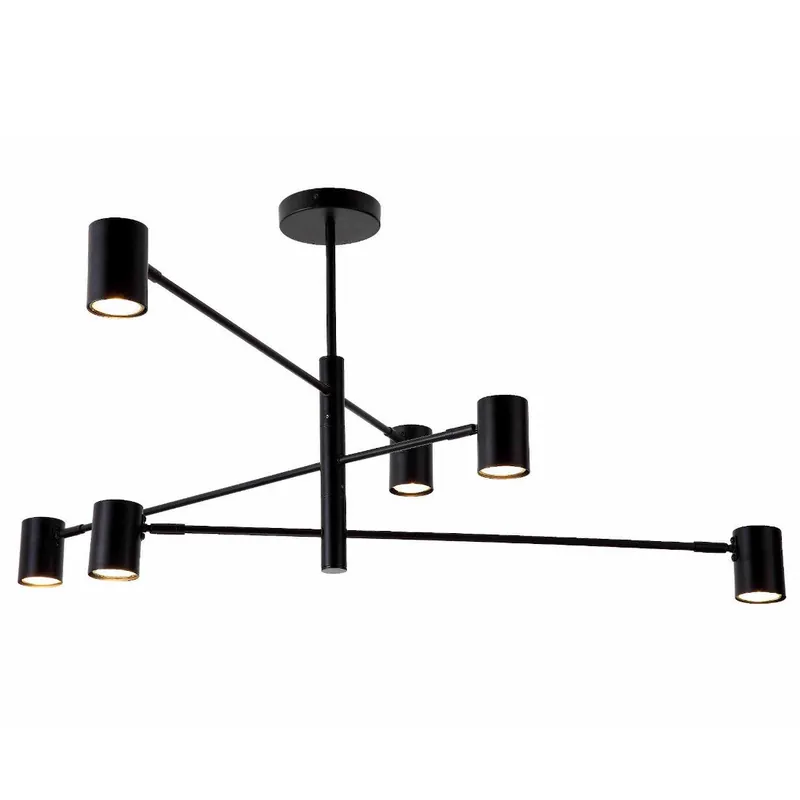 Obniżka ceny Lampa sufitowa SNOW LP731/6P BK Light Prestige metalowe sticks czarne