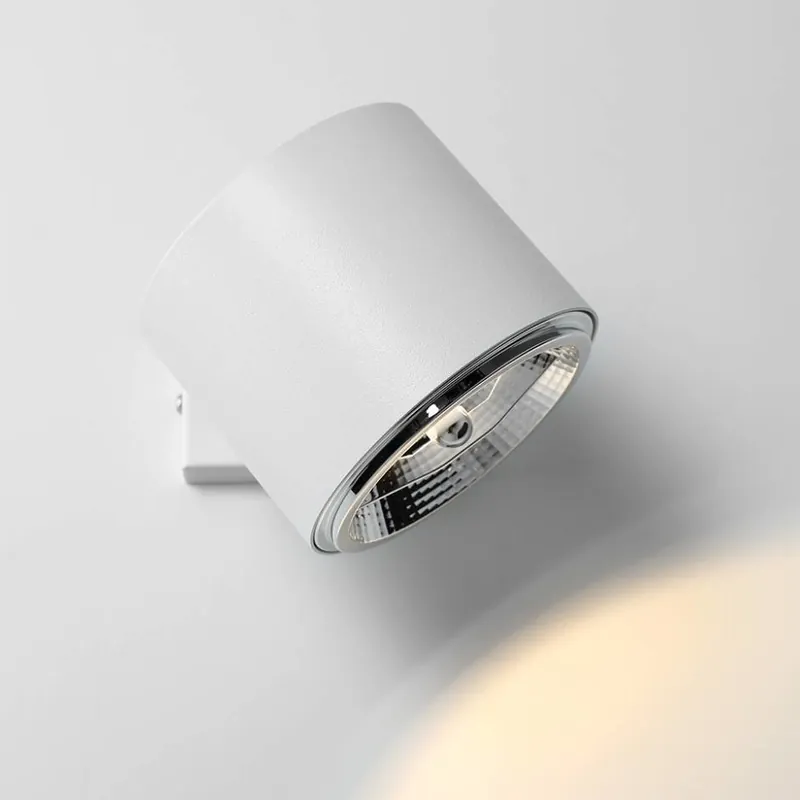 Nie przegap Regulowana lampa ścienna Bot 1046C Aldex metalowy kinkiet tuba biała