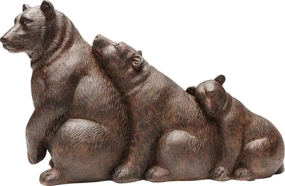 Figurka dekoracyjna brązowa niedźwiedzie 32x13 cm Premium