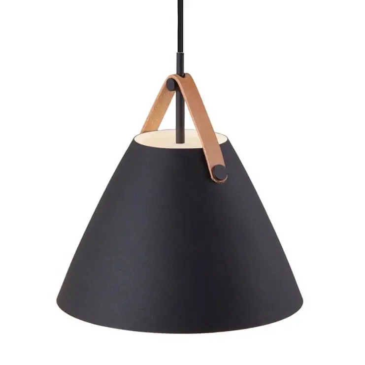 Wisząca lampa nad wyspę Strap 84333003 DFTP metalowa do kuchni czarna Ostatnie sztuki