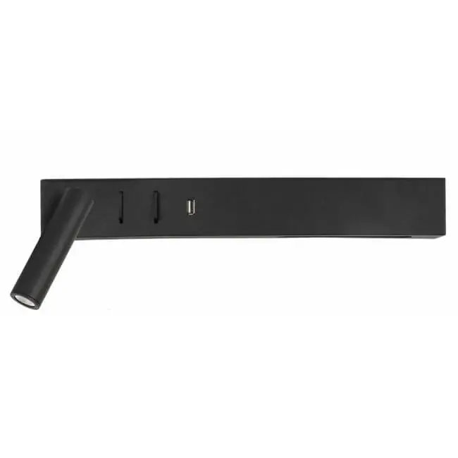 Kinkiet ścienny z wejściem USB ZARATE LE42219 LED W 3000K tuba czarna Dodaj do koszyka