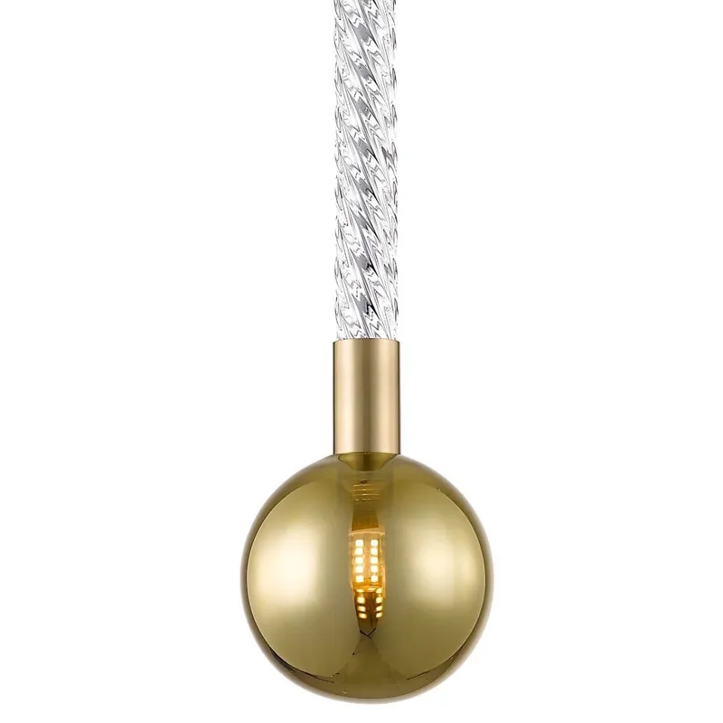 Najlepsza cena Lampa wisząca kula Mida P058301A2GHF Zumaline szkło przezroczysty złoty