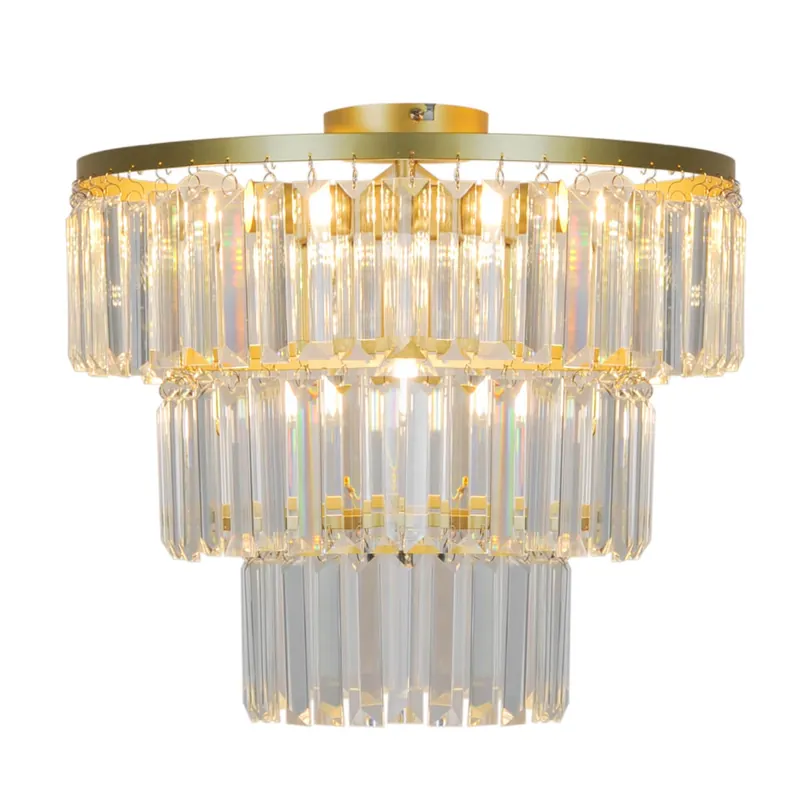 Sufitowa lampa Tifanny P171274GD Zumaline kryształ złoty przezroczysty Bezpieczna płatność