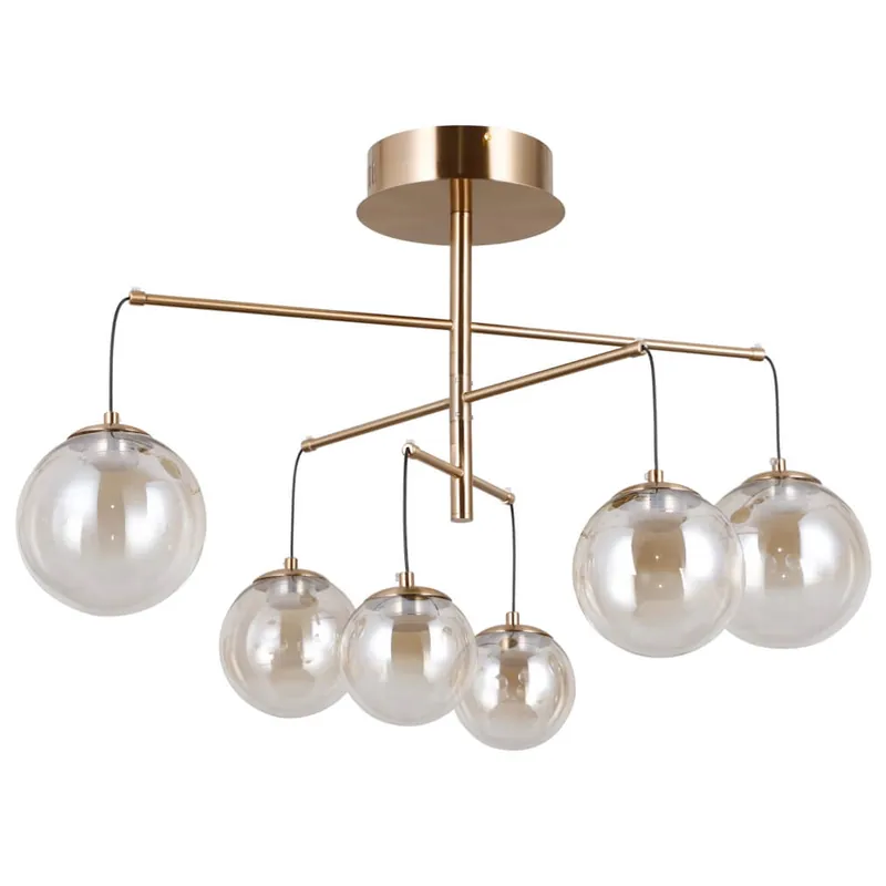 Sufitowa lampa kule Velada PND343816HBR LED 180W 3000K złoty bursztynowy Oferta