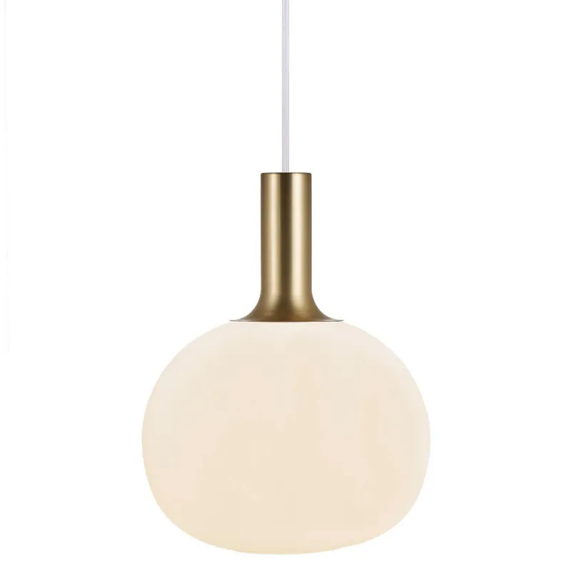 Hit sprzedaży Kulista lampa wisząca szklana Alton 47313001 nad stół biały złoty