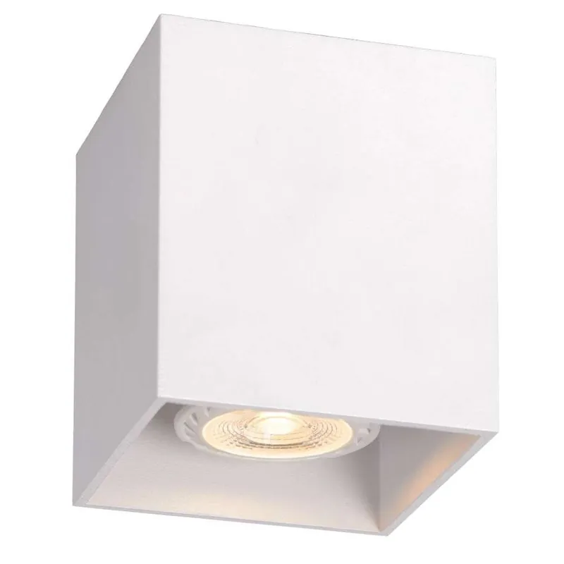 Szybka dostawa Nowoczesna LAMPA sufitowa BODI 09101/01/31 Lucide metalowy downlight prostokątny plafon biały