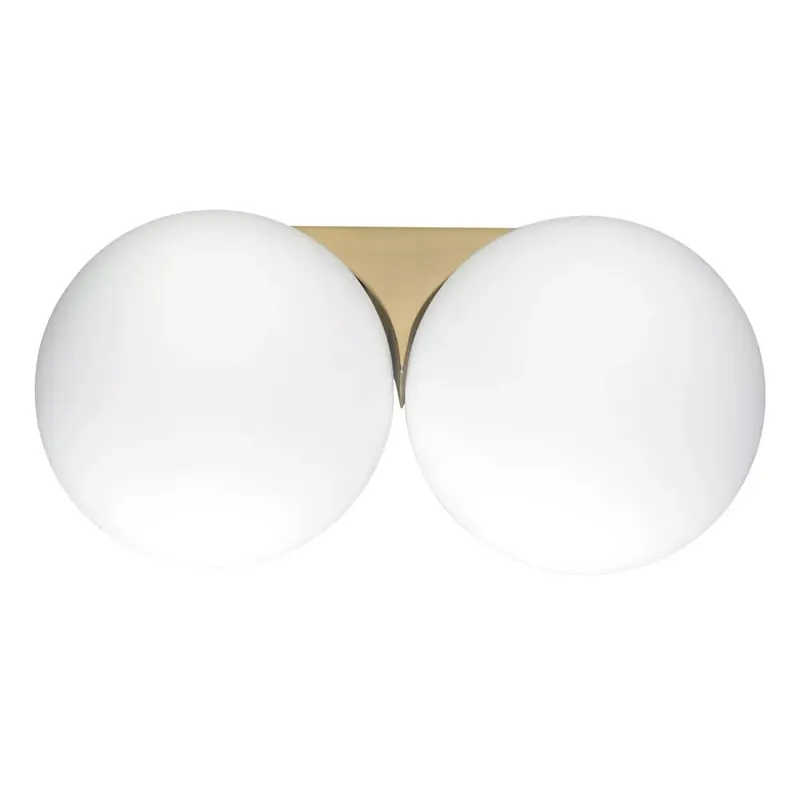 Kinkiet ścienny art deco DOT ST10560W2 biały złoty szklany metalowy G9 230V do sypialni Szybka dostawa