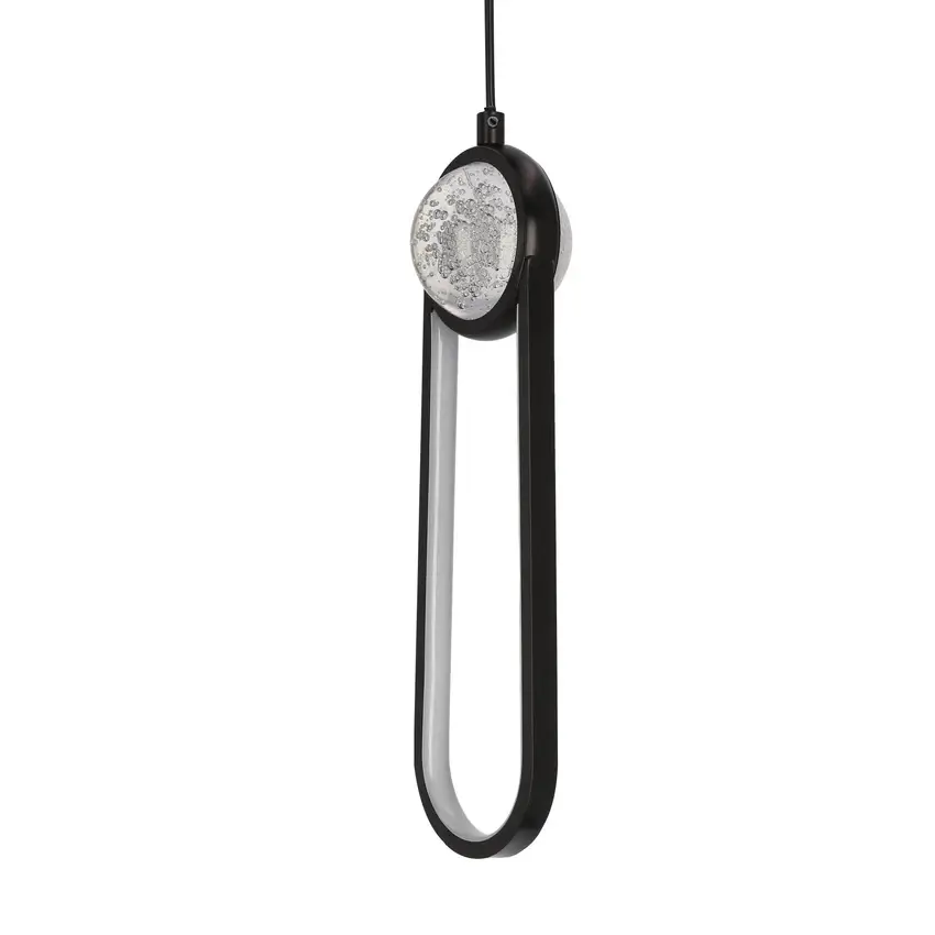 Nowy Owalna lampa wisząca Lacrima 3135585 LED 15W 3000K nad stół czarna