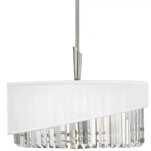 Tani Żyrandol LAMPA wisząca Gigi HKGIGI3P Elstead okrągła OPRAWA glamour ZWIS kryształki crystal polerowany nikiel