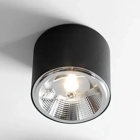 Nowość Okrągły downlight BOT 1047PL_G Aldex metalowy plafon czarny