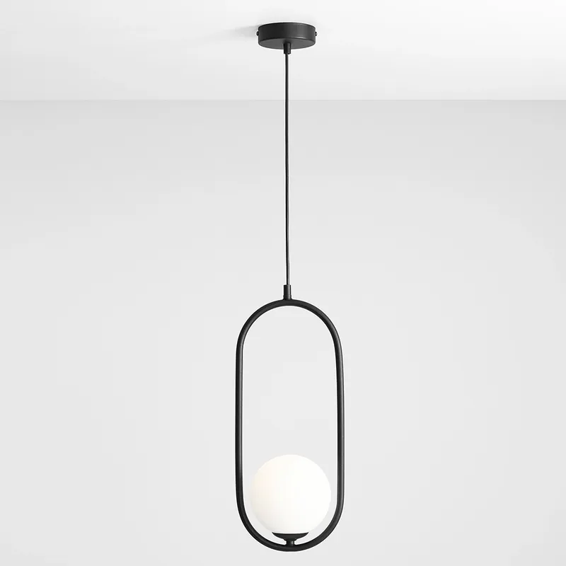Lampa wisząca RIVA 1086G1 Aldex metalowy zwis do salonu biała kula Ostatnie sztuki