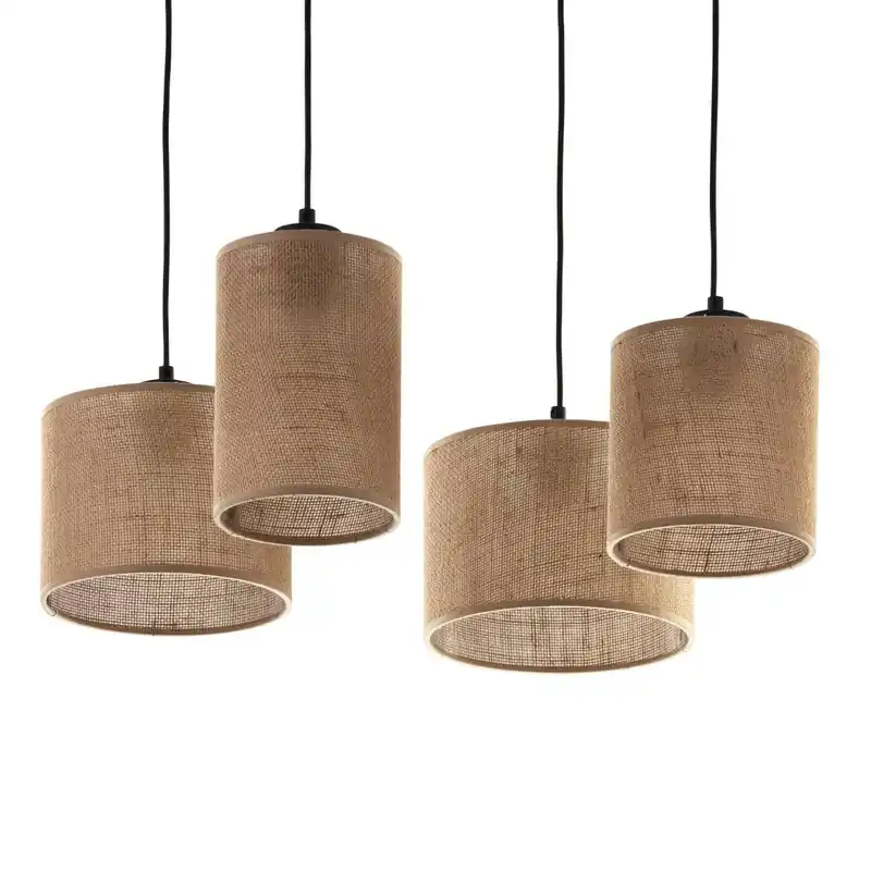 Darmowy zwrot Zwisowa lampa ekologiczna Juta 6585 TK Lighting jutowa brązowa