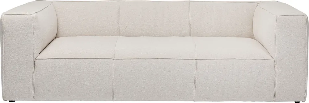 Sofa 3 osobowa kremowa 220x110 cm Wyprzedaż