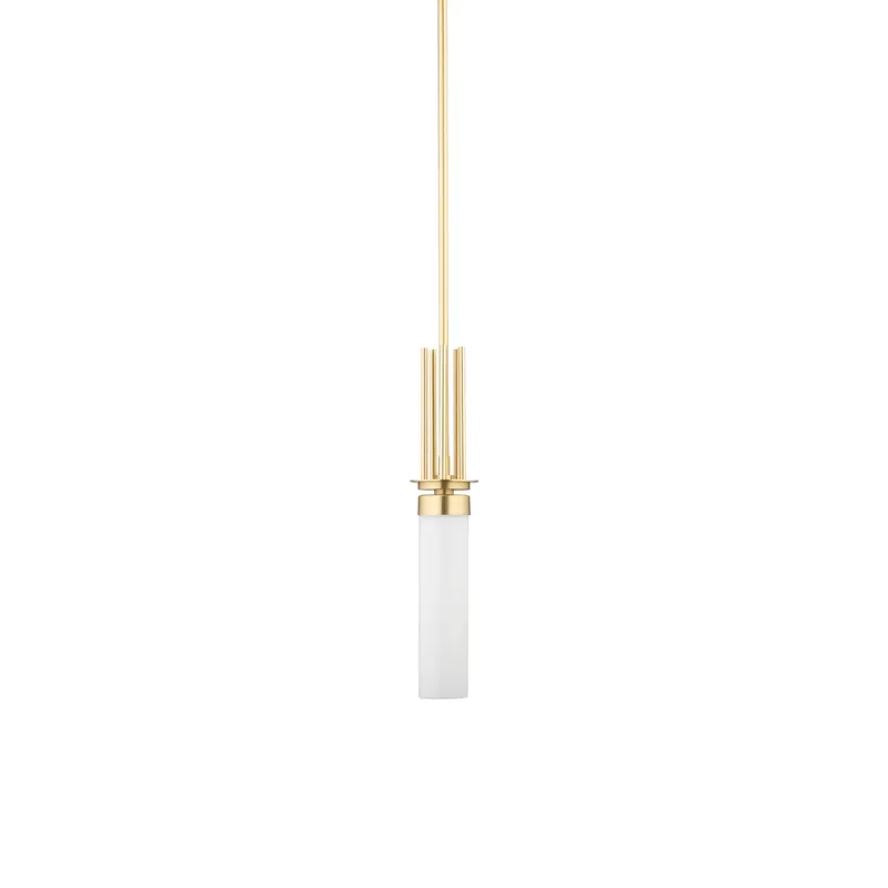 Nowość Wisząca lampa Mussa MUSZW1 (ZM) LED 4,5 3000K tuba mosiądz biała