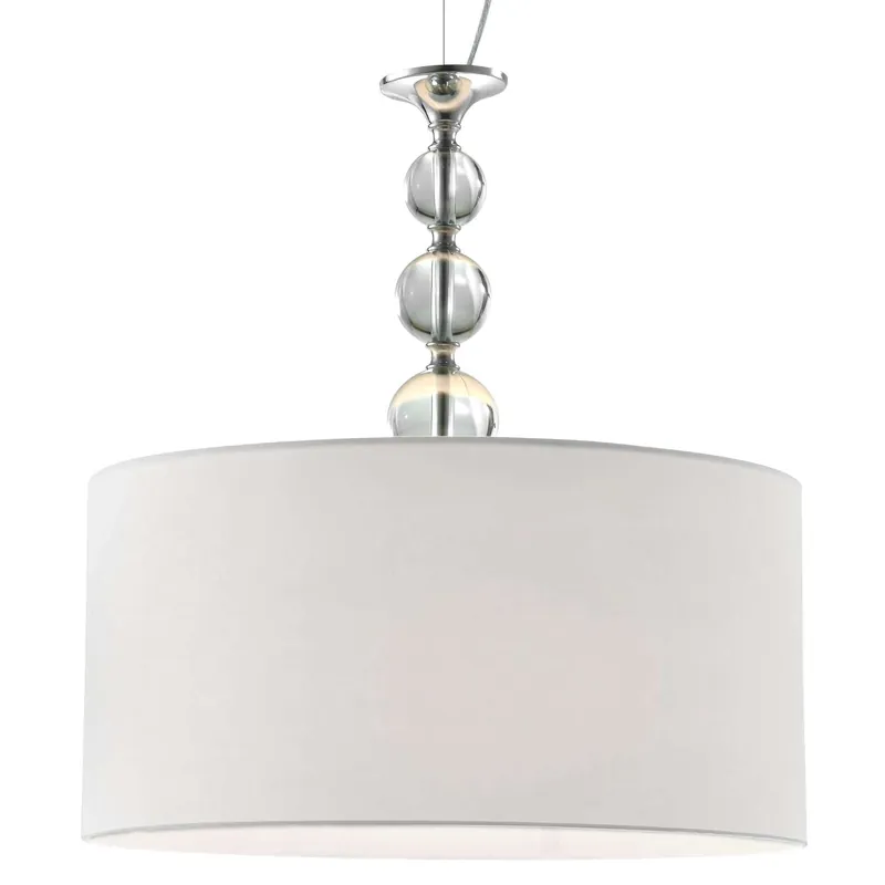 LAMPA wisząca REA RLD931631W Zumaline okrągła OPRAWA zwis abażurowy biały Wyprzedaż