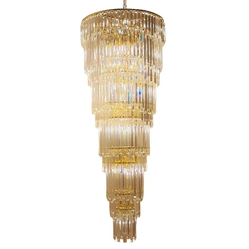 Super okazja Zawieszana lampa Luxe 19002/40GLD Zuma pałacowa crystal złota