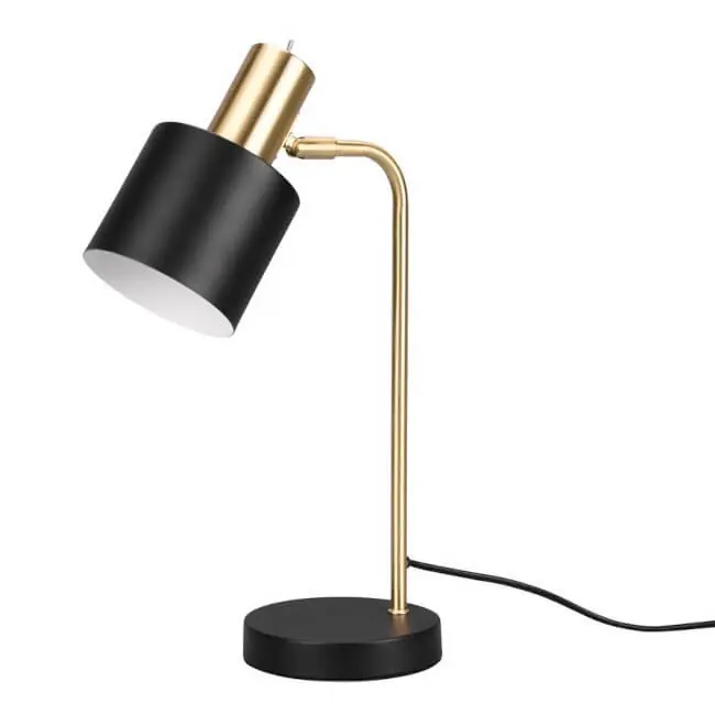 Nowość Lampka nocna do sypialni ADAM R51041080 metalowa czarna złota