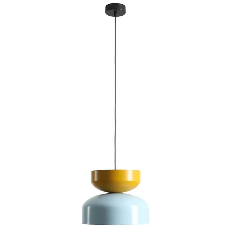 Lampa wisząca do jadalni Tula 1132G29_14_C metalowa niebieska żółta Bestseller