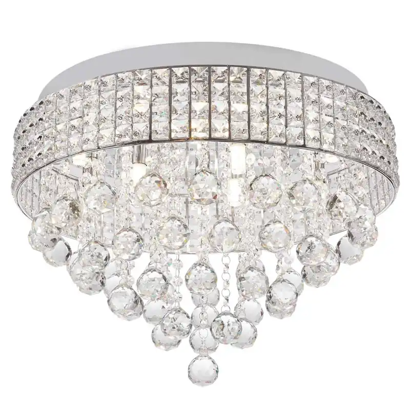 Sprawdź teraz Sufitowa lampa z kryształkami CAPRI 19027M glamour srebrny przezroczysty