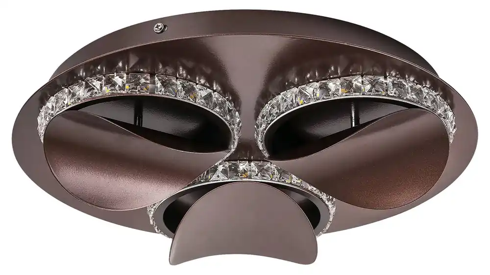 Tylko do końca tygodnia Sufitowa LAMPA glamour CAPRIANA 5050 Rabalux okrągła OPRAWA plafon LED 18W 4000K pierścienie z kryształkami brązowe