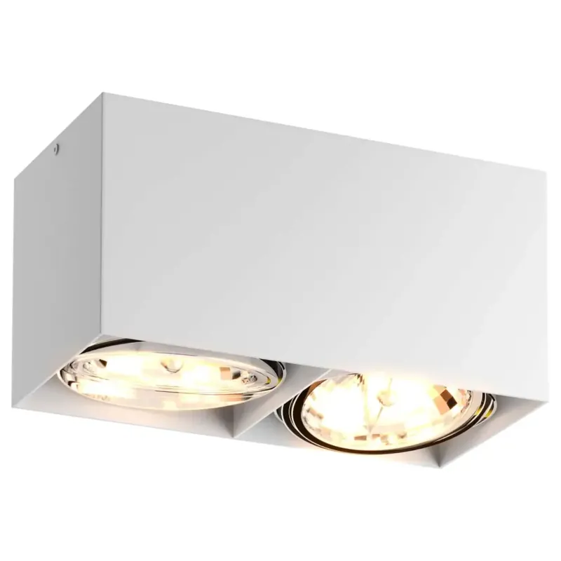 Do wyczerpania zapasów Lampa sufitowa BOX SL 2 89949 nastropowa plafon prostokątny biały