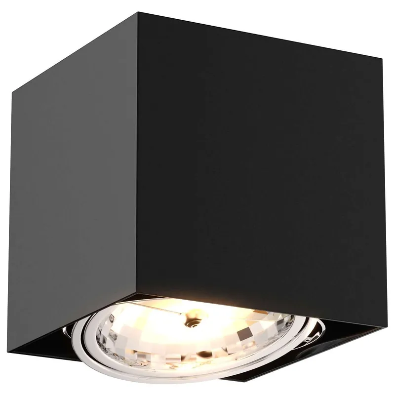 Regulowana lampa sufitowa BOX SL 1 90432 kostka czarna Ostatnia szansa