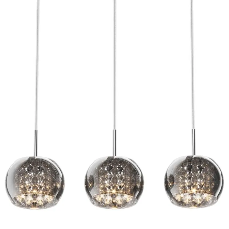 Łatwy zwrot Potrójna lampa wisząca CRYSTAL P007603NB5FZ kryształ chrom przezroczysty