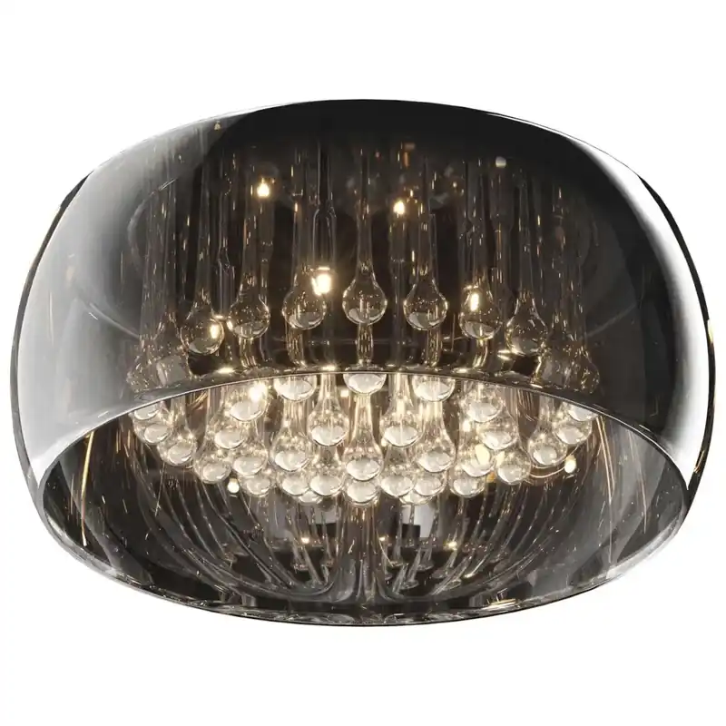 Lampa sufitowa z kryształkami CRYSTAL C007606XF4FZ szklana chrom Darmowy zwrot