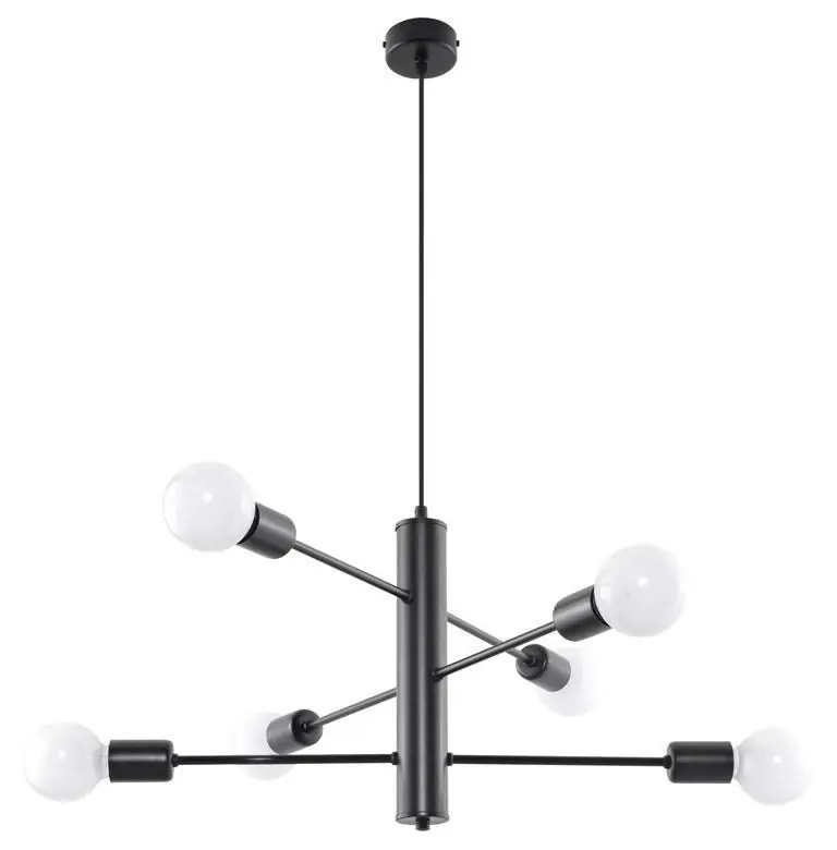LAMPA wisząca SL.0305 metalowa OPRAWA zwis MOLECULAR sticks czarny Najlepsza cena