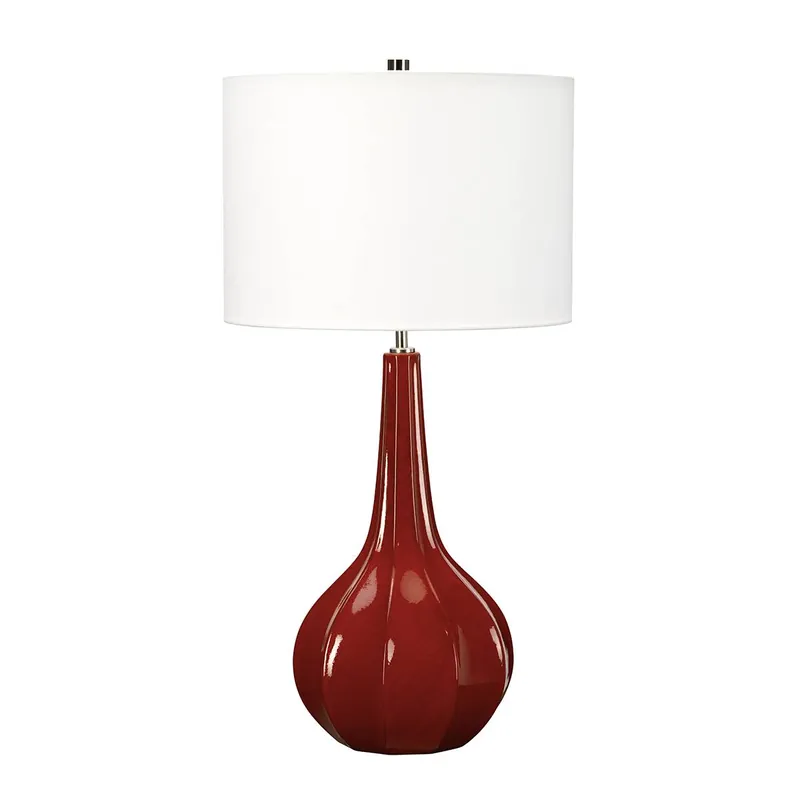 Lampa stołowa Upton Elstead Lighting czerwona oprawa w nowoczesnym stylu Hit sprzedaży