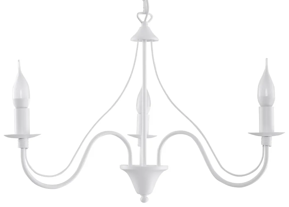 Okazja Żyrandol LAMPA wisząca SL.0213 metalowa OPRAWA świecznikowa ZWIS na łańcuchu maria teresa biała