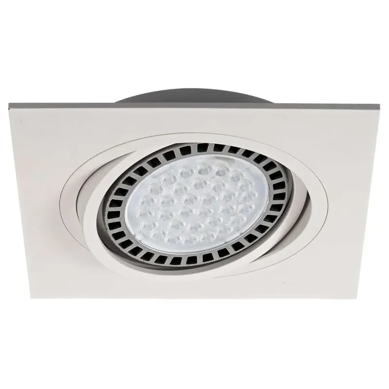 Wpuszczana lampa sufitowa BOXY DL 20071WH kwadratowa biała Szybka dostawa
