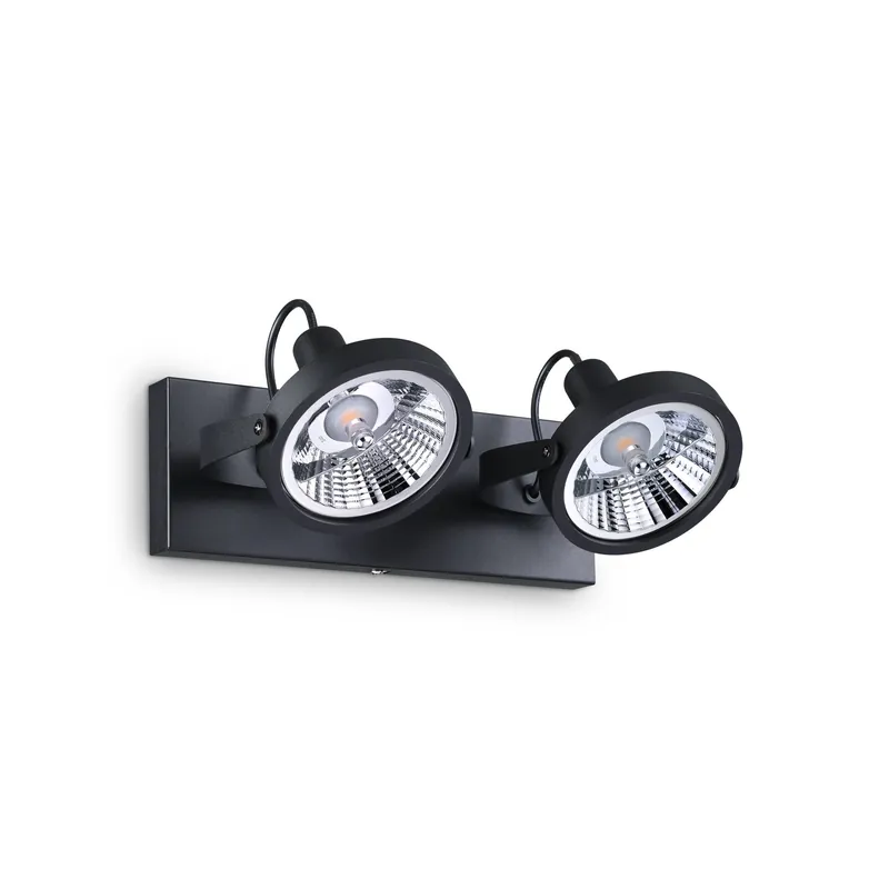 Lampa sufitowa Glim PL2 200248 Ideal Lux nowoczesna oprawa sufitowa w kolorze czarnym Niska cena