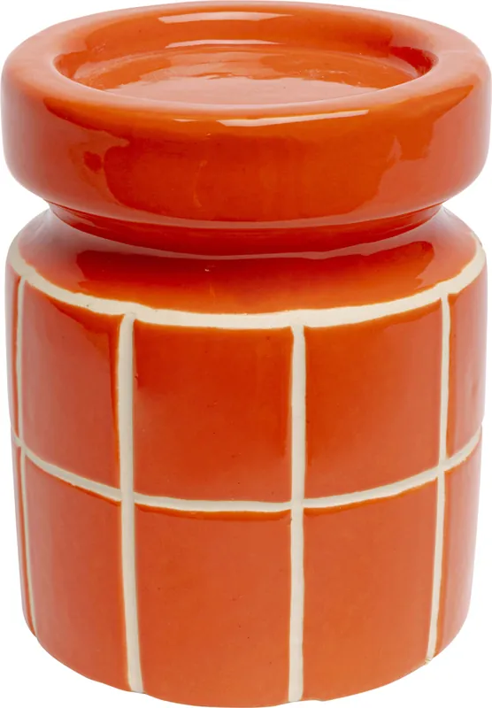 Nie przegap Świecznik Bliss Tile Pomarańczowy 14cm