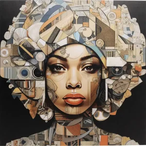 Taniej Obraz Szklany 3D Art Geo Woman 80x80cm