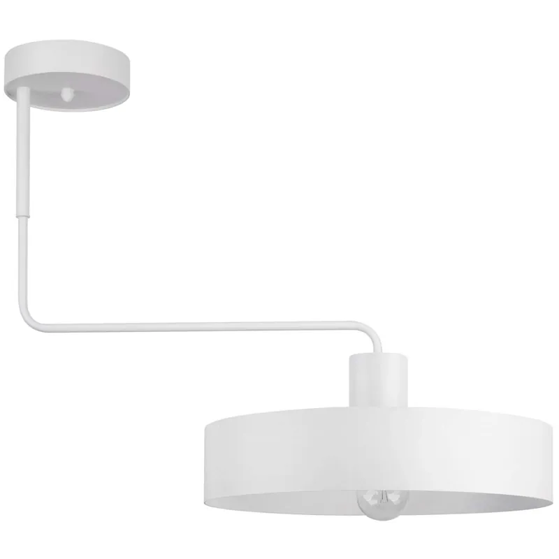 Natynkowa LAMPA sufitowa VASCO 31550 Sigma metalowa OPRAWA okrągły plafon na wysięgniku biały Oferta limitowana