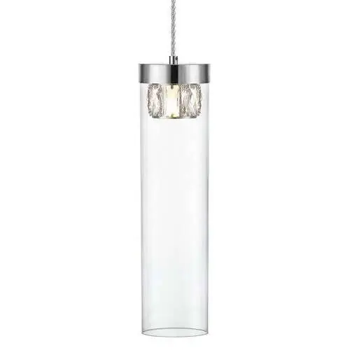 Do wyczerpania zapasów Wisząca lampa GEM P038901DF4AC tuba szklana chrom przezroczysty