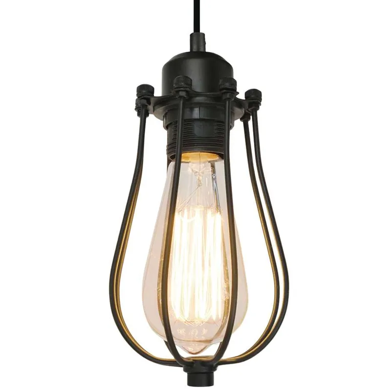 Hit sprzedaży LAMPA wisząca HORTA P14030C Zumaline loftowa OPRAWA druciana czarna