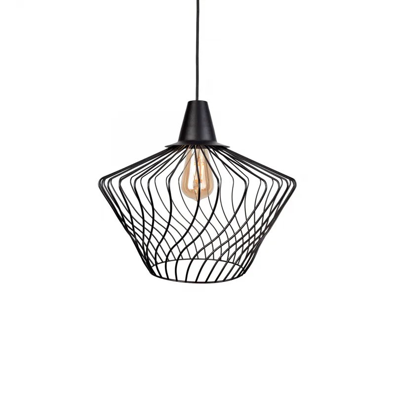 Cena promocyjna Lampa wisząca Wave S 8858 BL Nowodvorski Lighting czarna ażurowa oprawa w dekoracyjnym stylu